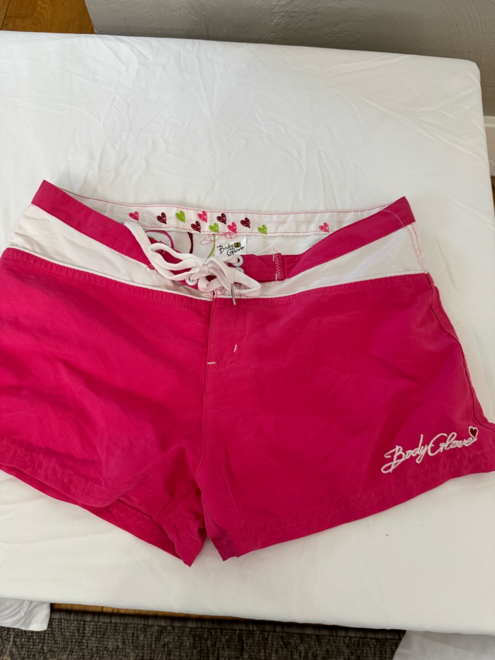 NWT Body Glove Hot Pink & White Board Shorts - Size XS